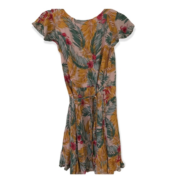 Lulu’s | LIKE NEW | Baby Pink Floral Wrap Mini Dress | L - Picture 6 of 15